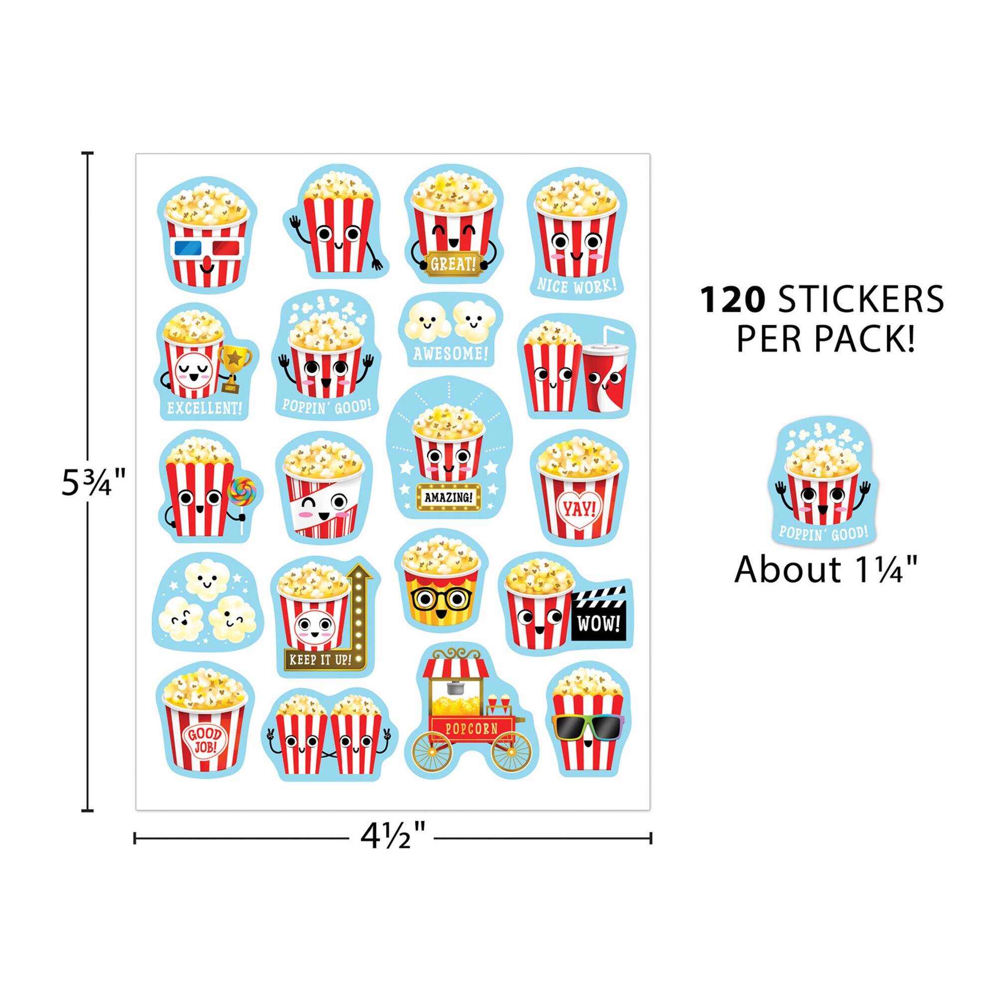 Teacher Created Resources® Popcorn Smelly Stickers, 6 Packs of 120